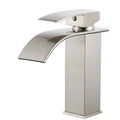 Modern brushed stainless steel waterfall basin faucet bathroom tap