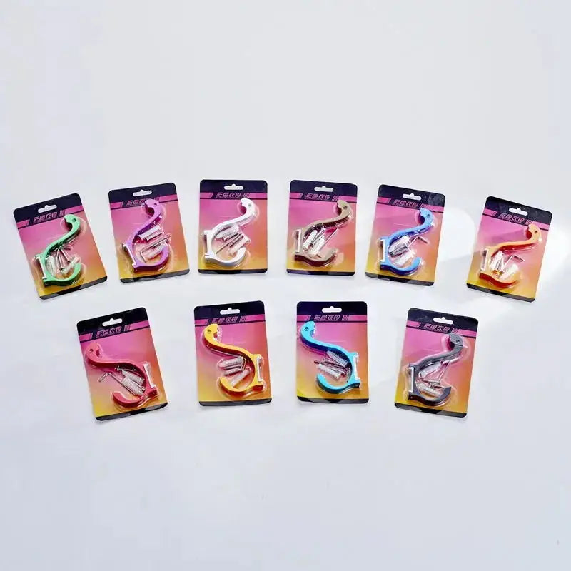 Modern candy color aluminum finish wall hooks – kitchen organizer
