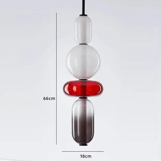 Modern candy glass ceiling hanging chandelier for loft living room