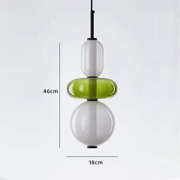 Modern candy glass ceiling hanging chandelier for loft living room