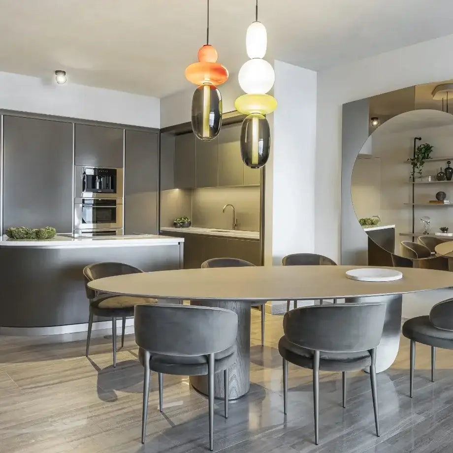 Modern candy glass ceiling hanging chandelier for loft living room