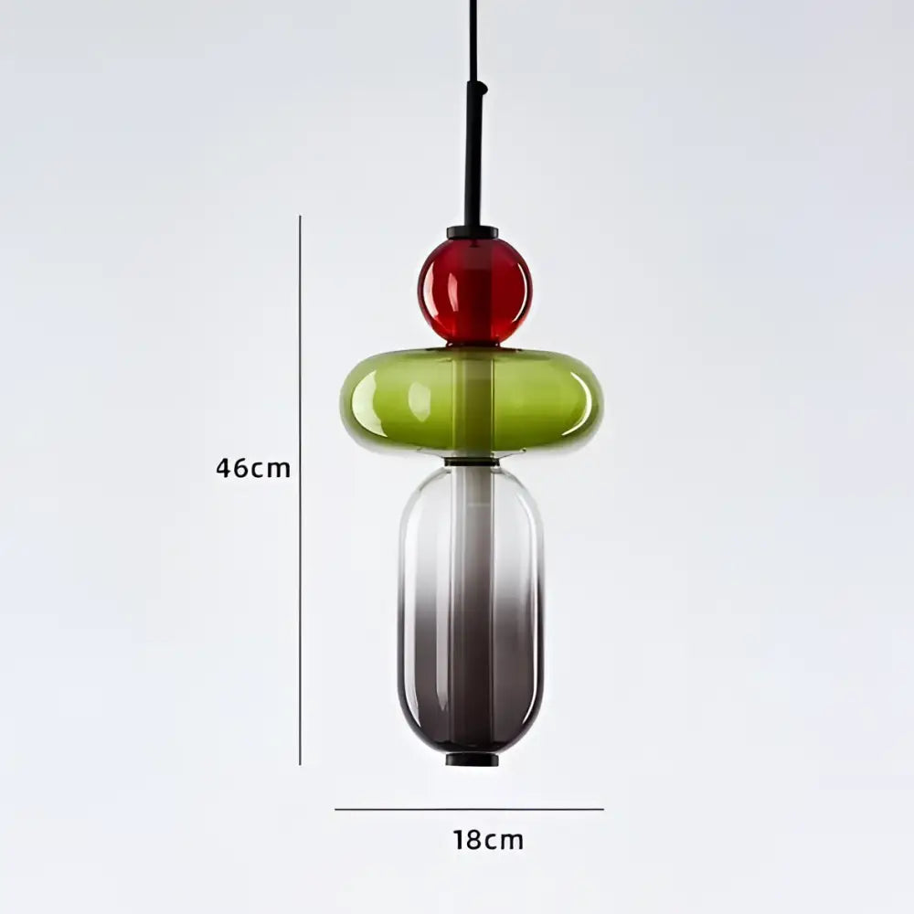 Modern candy glass ceiling hanging chandelier for loft living room