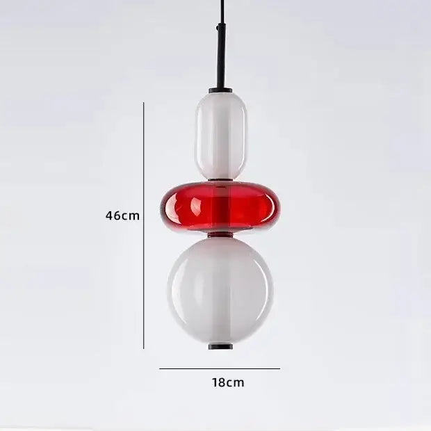 Modern candy glass ceiling hanging chandelier for loft living room