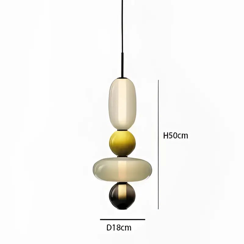 Modern candy glass ceiling hanging chandelier for loft living room