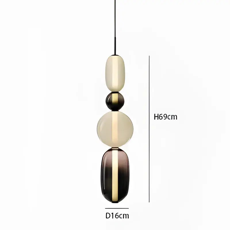 Modern candy glass ceiling hanging chandelier for loft living room