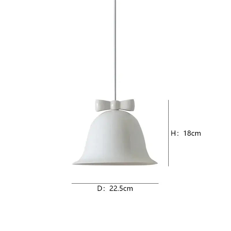 Modern ceramic bowknot bell led lighting fixture for dining room