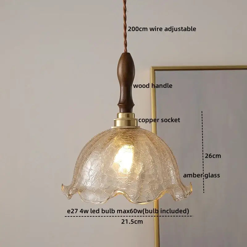 Modern ceramic led pendant light off-white and wood dining room