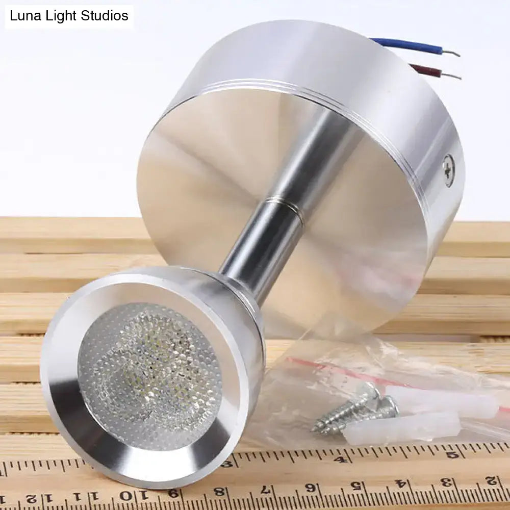 Modern chrome adjustable spotlight wall sconce bedroom white light