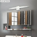 Modern chrome and wood led vanity light bathroom arched fixture