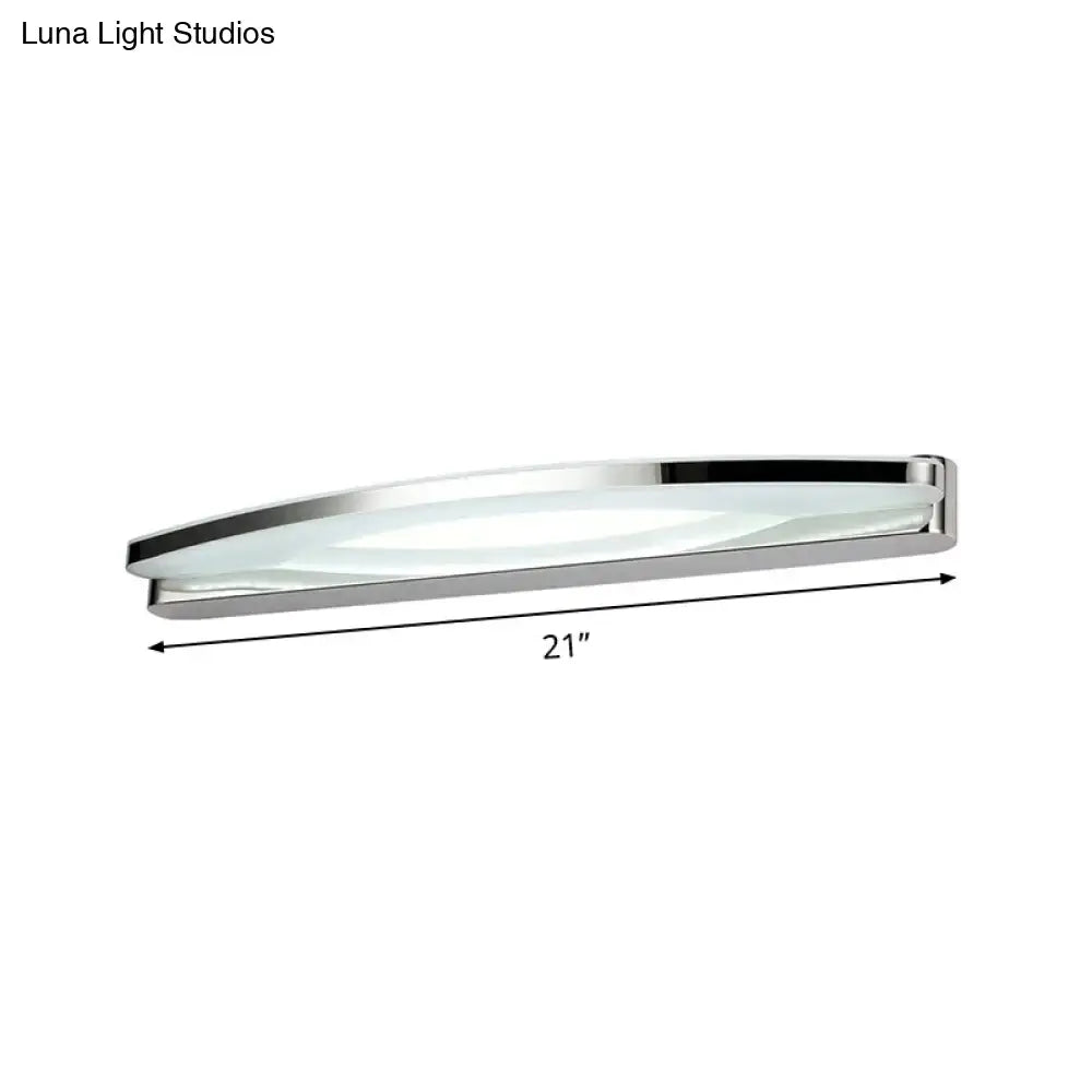 Modern chrome arched led vanity light bathroom wall sconce 110v-120v