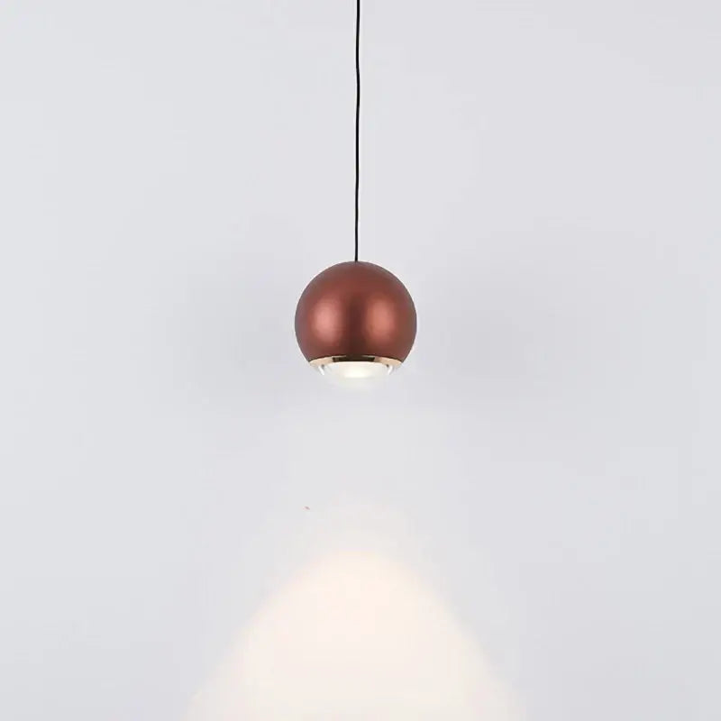 Modern chrome & copper ball pendant light dining room led chandelier