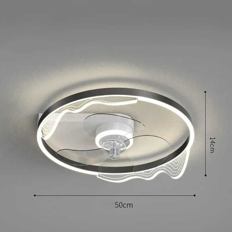 Modern chrome crystal ceiling fan light bedroom remote control
