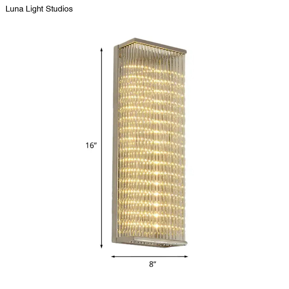 Modern chrome crystal led wall sconce living room bar light