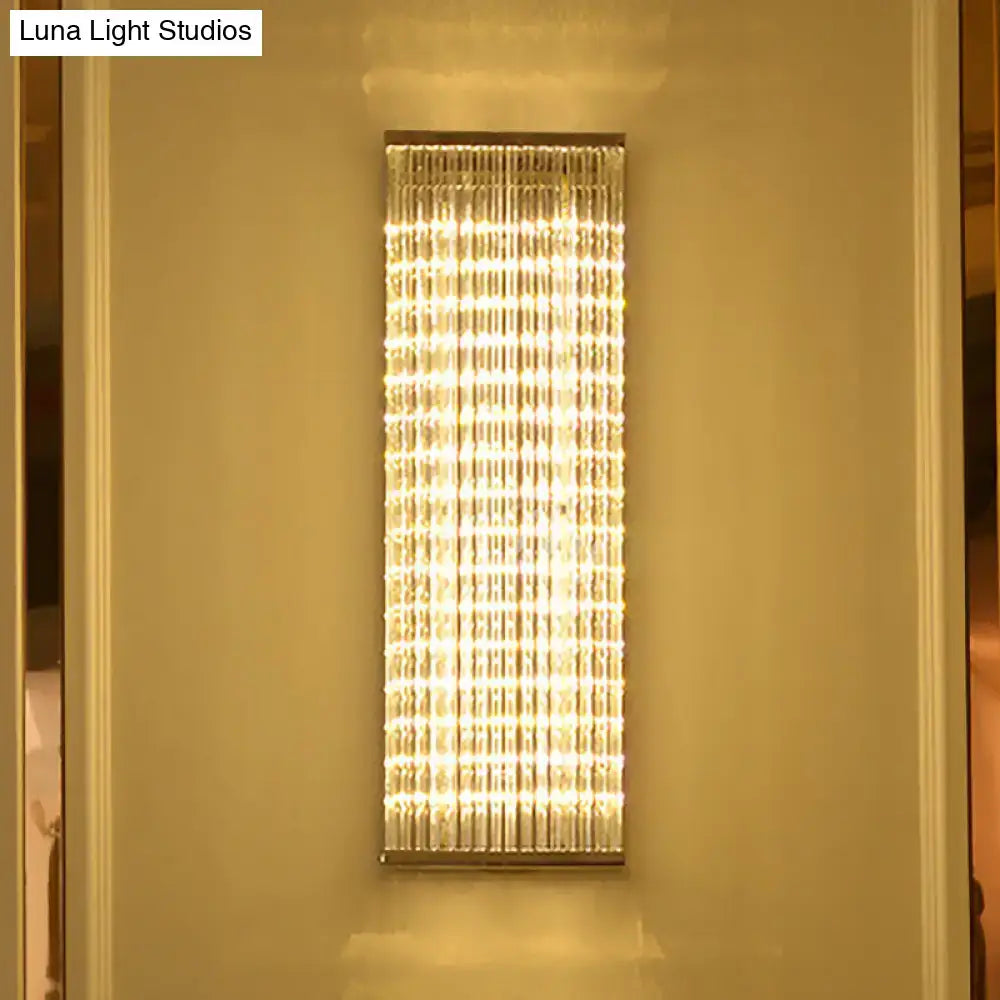 Modern chrome crystal led wall sconce living room bar light