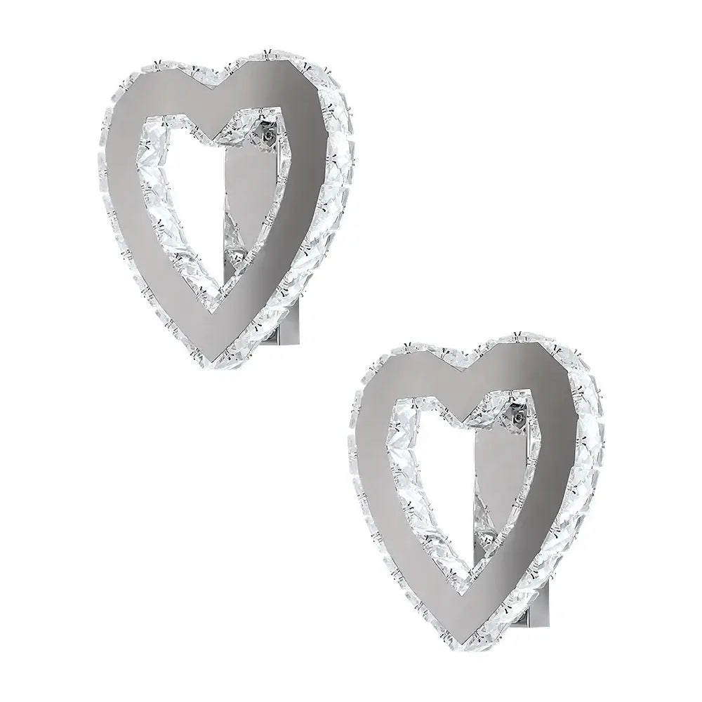 Modern chrome crystal led wall sconce living room light