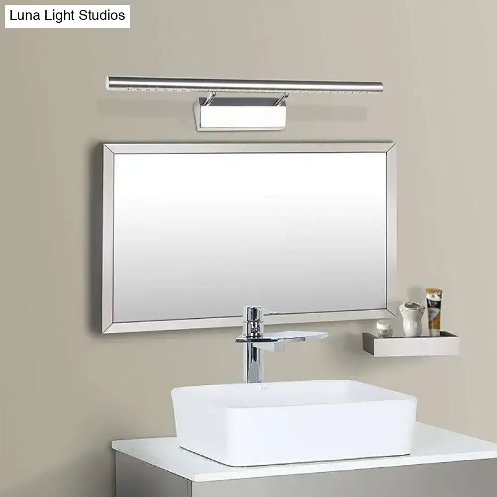 Modern chrome cylinder vanity lighting led bathroom wall sconce