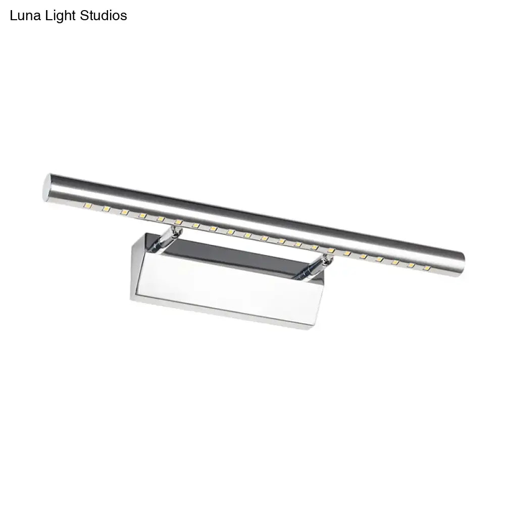 Modern chrome cylinder vanity lighting led bathroom wall sconce