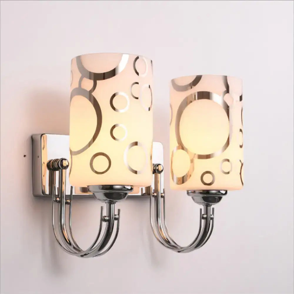 Modern chrome finish abstract glass wall sconce bedroom lamp 110v-120v