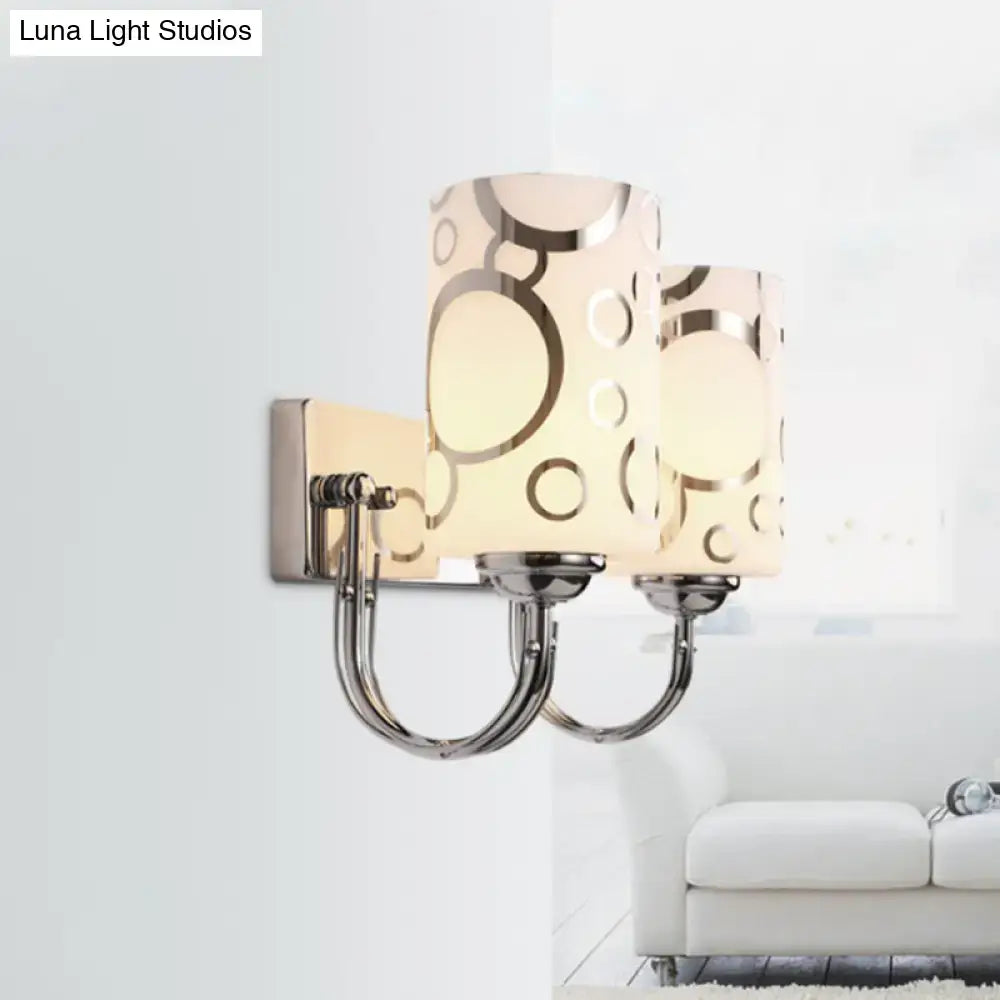 Modern chrome finish abstract glass wall sconce bedroom lamp 110v-120v