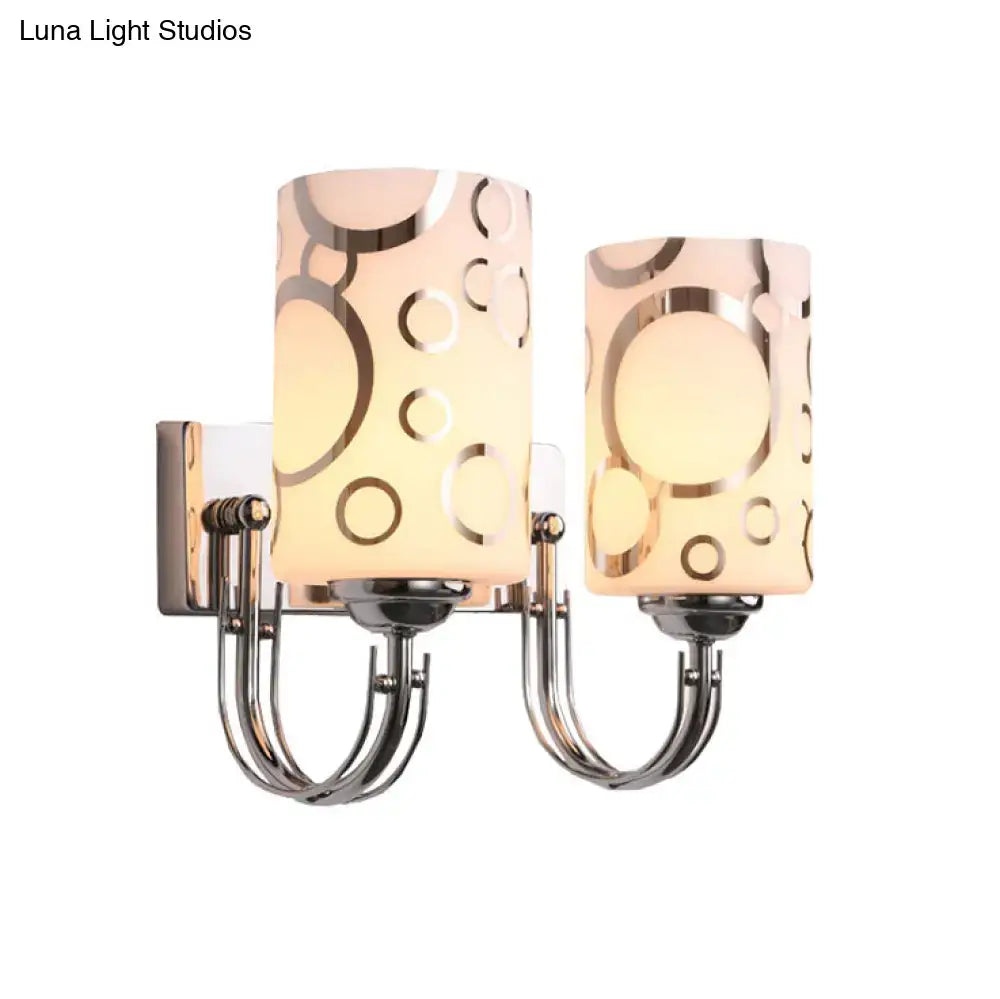 Modern chrome finish abstract glass wall sconce bedroom lamp 110v-120v