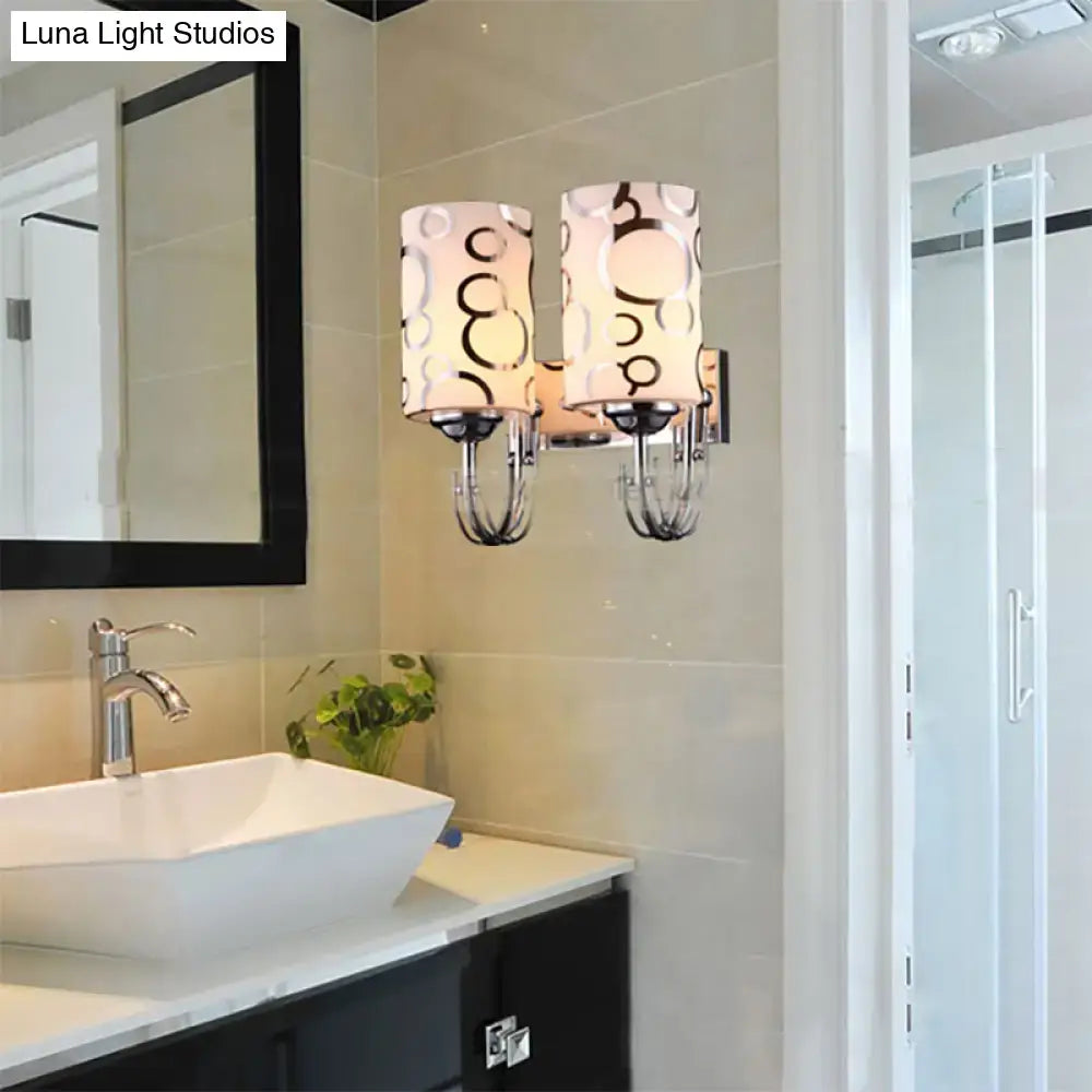 Modern chrome finish abstract glass wall sconce bedroom lamp 110v-120v