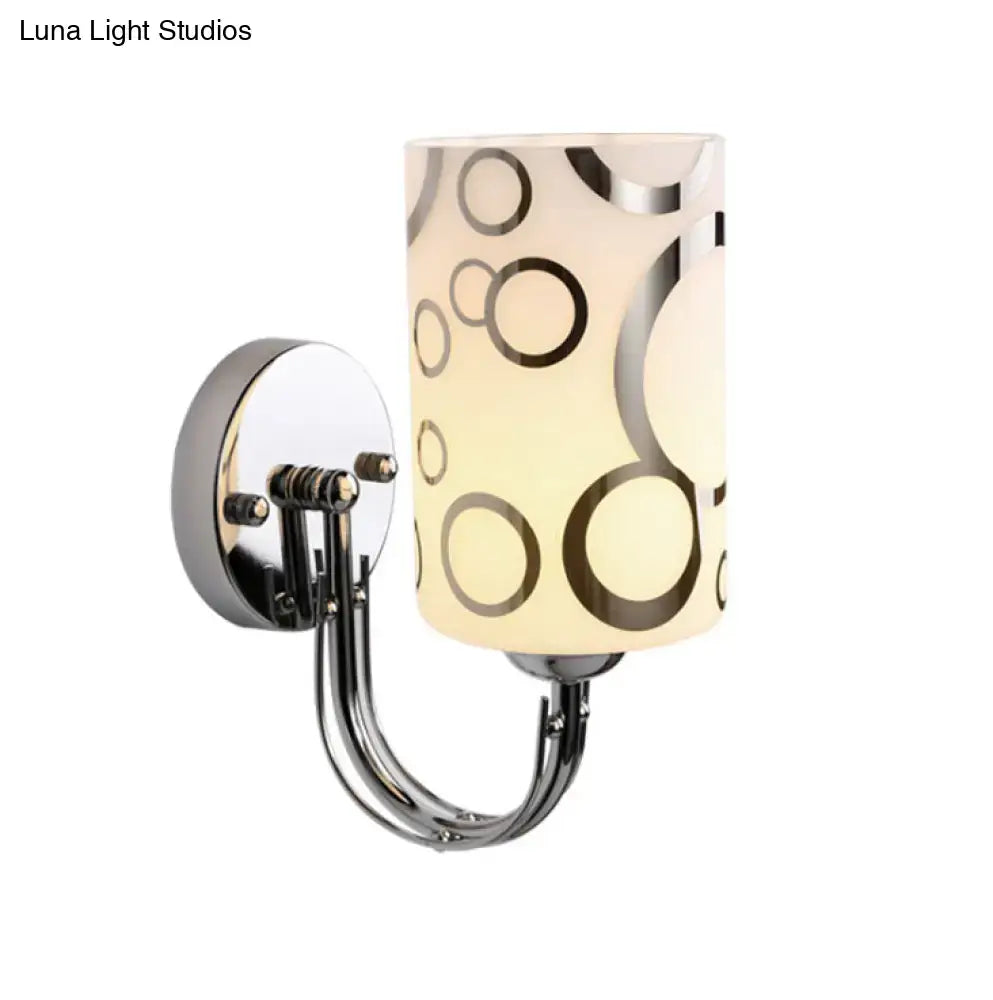 Modern chrome finish abstract glass wall sconce bedroom lamp 110v-120v