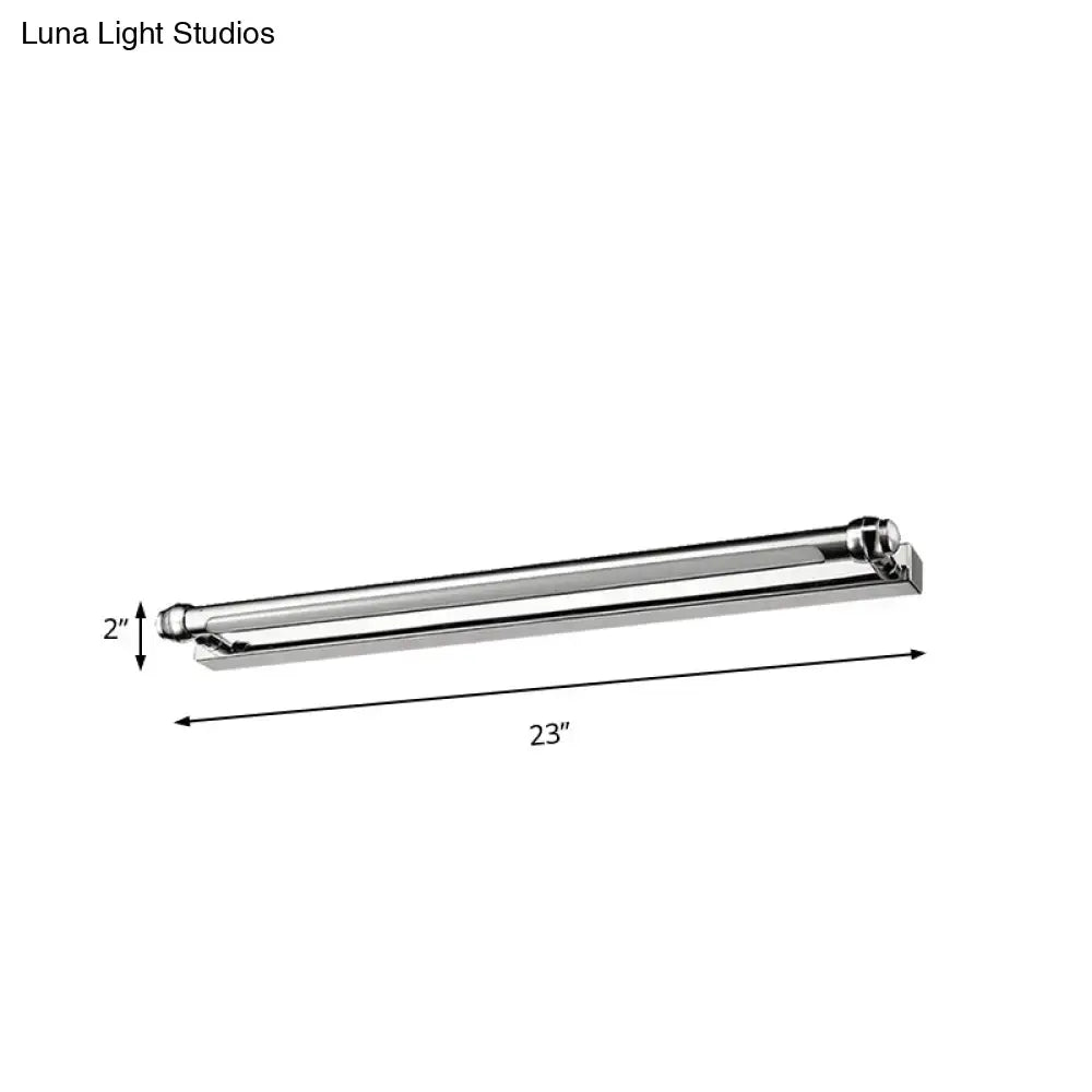 Modern chrome finish led vanity lamp bathroom light mirror handle