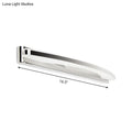 Modern chrome led arc wall light acrylic shade vanity light fixture
