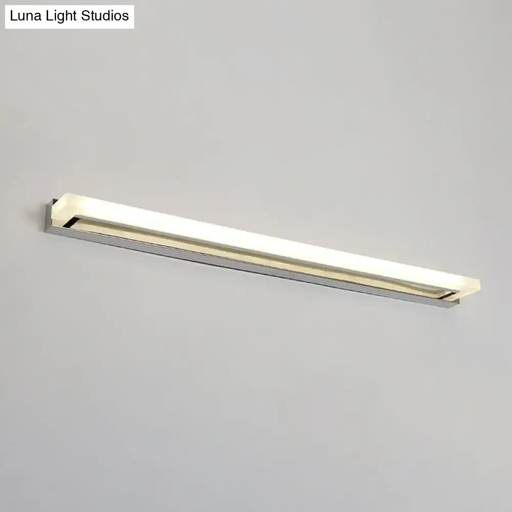 Modern chrome led sconce light bathroom acrylic fixture