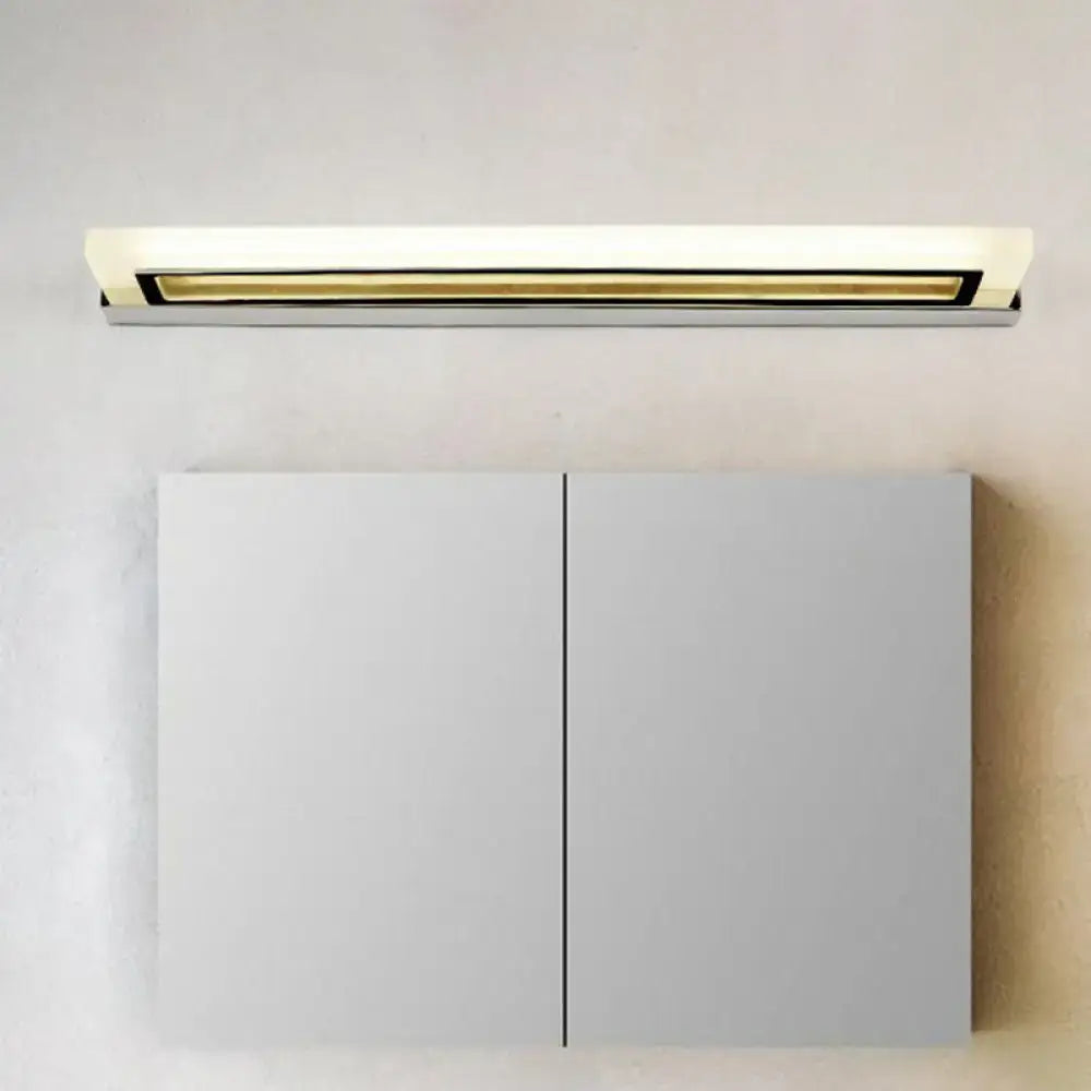 Modern chrome led sconce light bathroom acrylic fixture