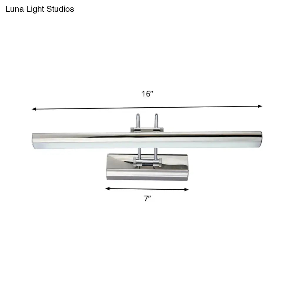 Modern chrome led vanity mirror light – bathroom wall fixture