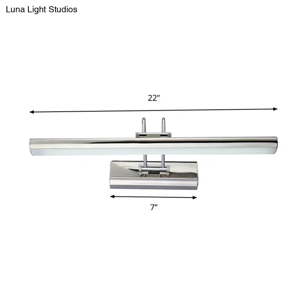Modern chrome led vanity mirror light – bathroom wall fixture