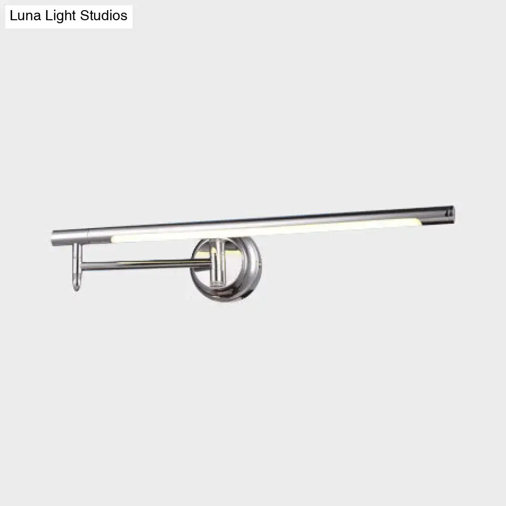 Modern chrome led vanity sconce bedroom warm white wall light