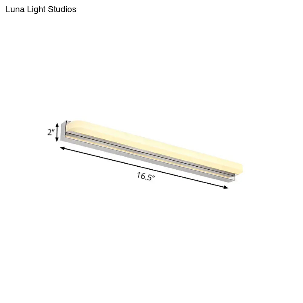 Modern chrome led wall mounted vanity light bathroom sconce