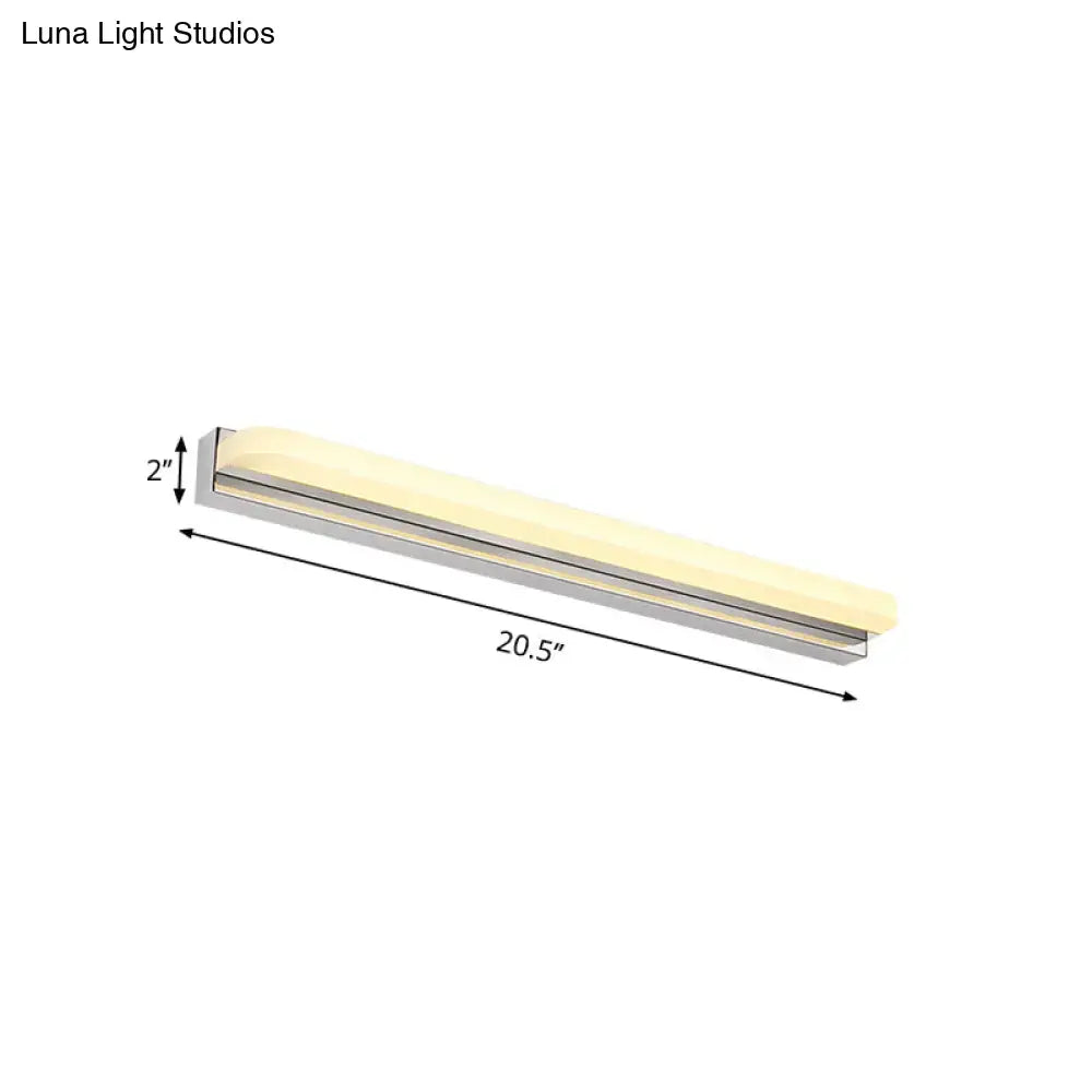 Modern chrome led wall mounted vanity light bathroom sconce