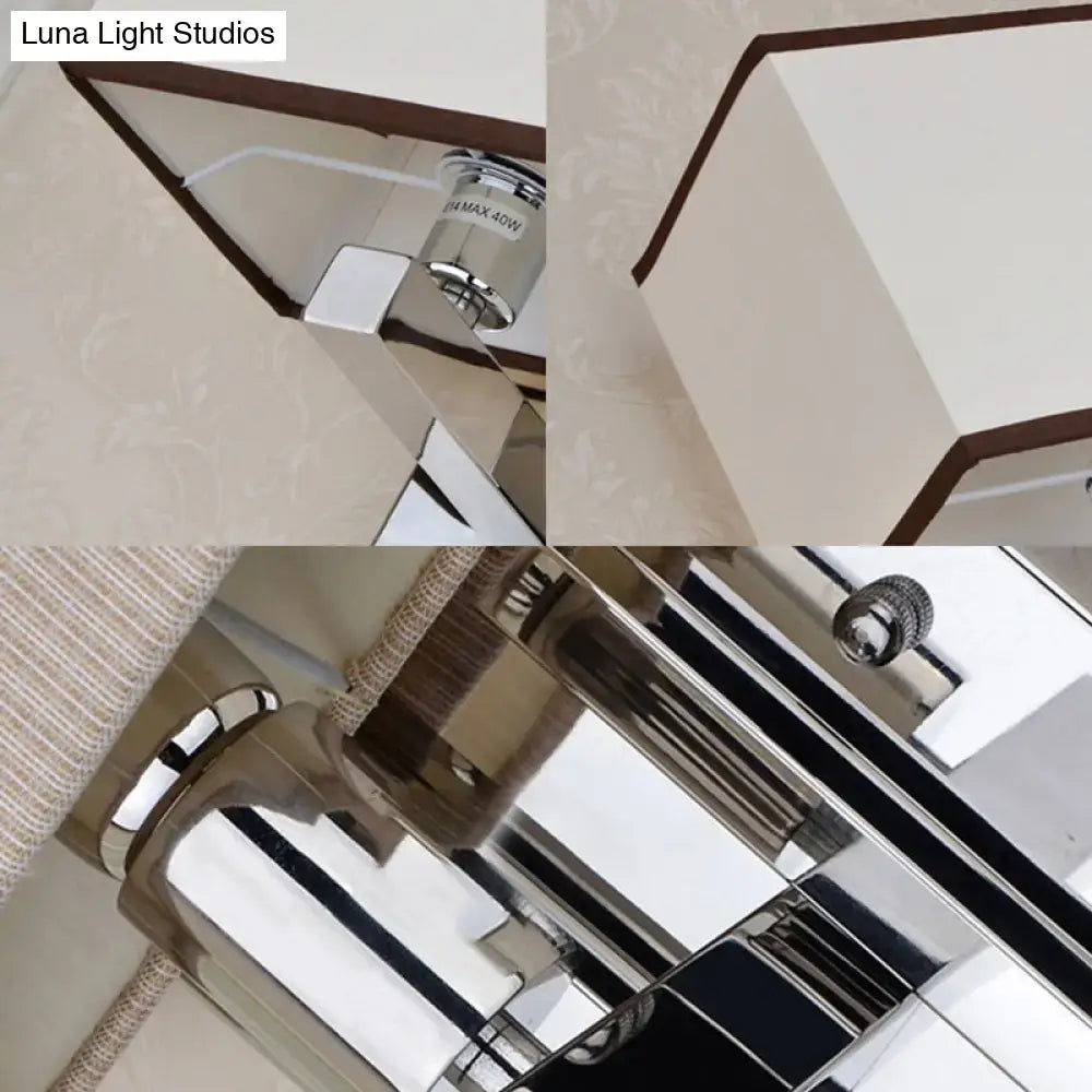 Modern chrome led wall sconce lighting with bedroom reading spotlight