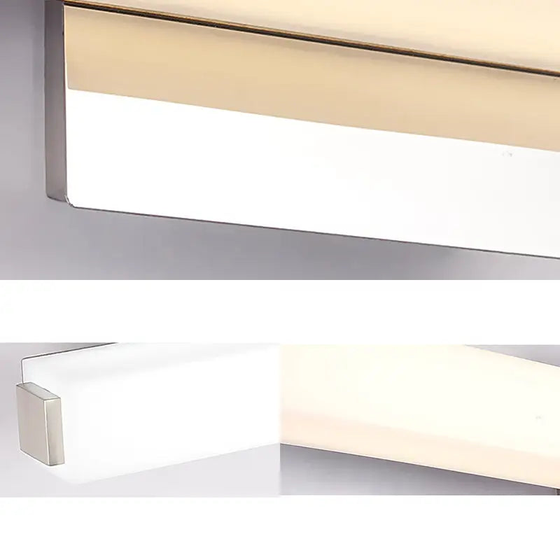 Modern chrome led wall sconce – vanity warm white light