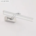 Modern chrome rectangle wall vanity light with sleek design and textured glass diffuser for bathroom use