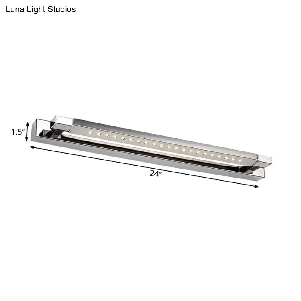 Modern chrome rotatable stainless steel led wall light bathroom sconce