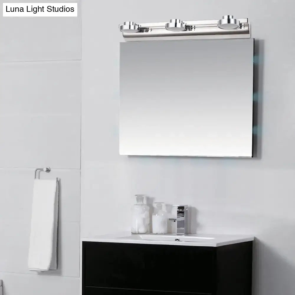 Modern chrome round wall lamp bathroom light with acrylic shade