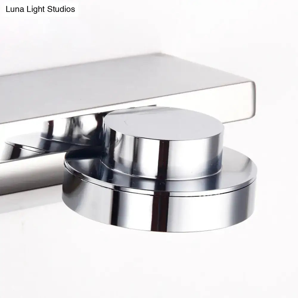 Modern chrome round wall lamp bathroom light with acrylic shade