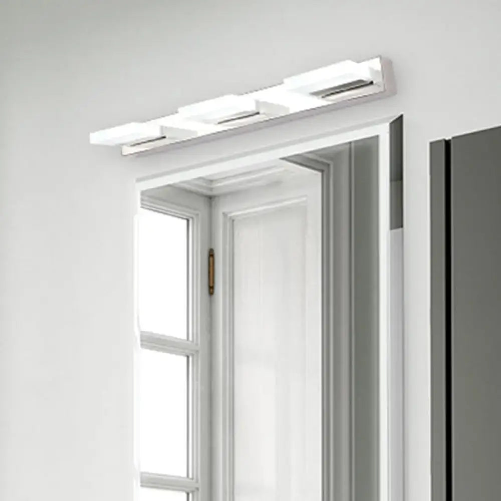 Modern chrome square acrylic wall sconce lighting bathroom lamp