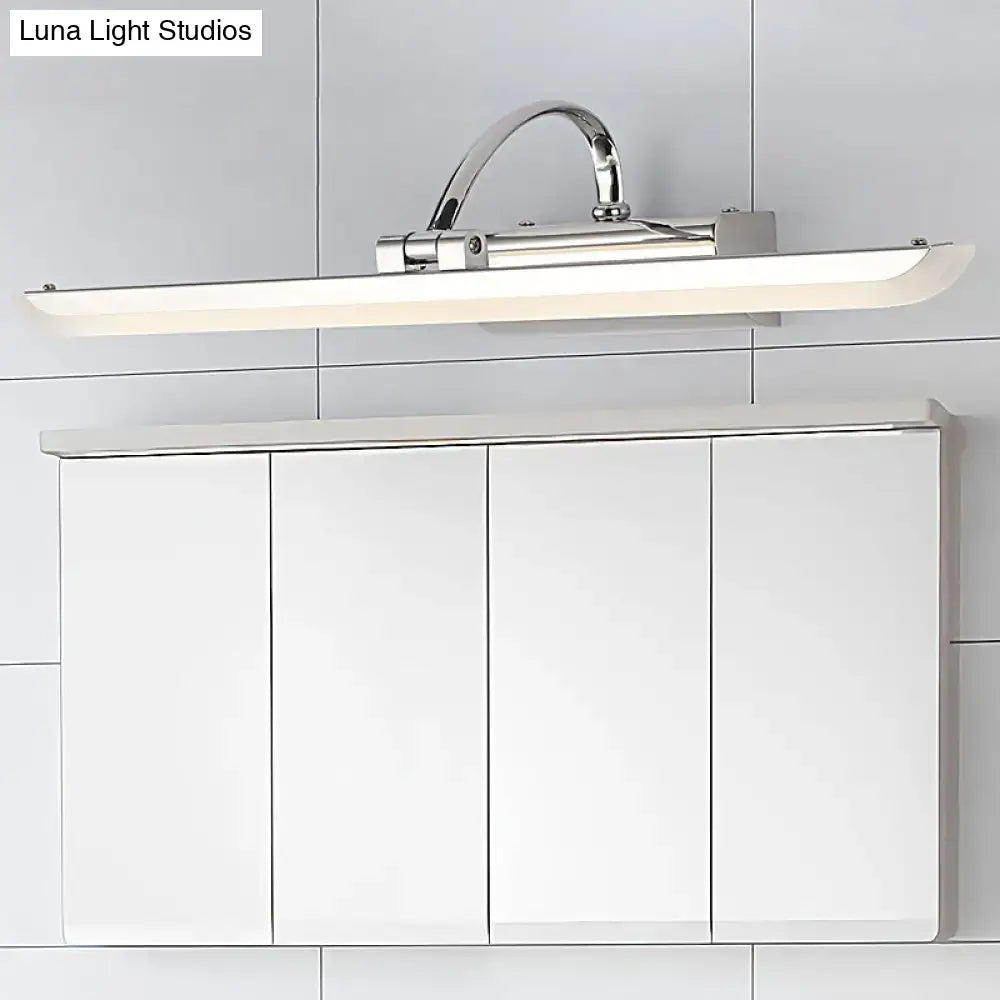 Modern chrome stainless steel bathroom led vanity light