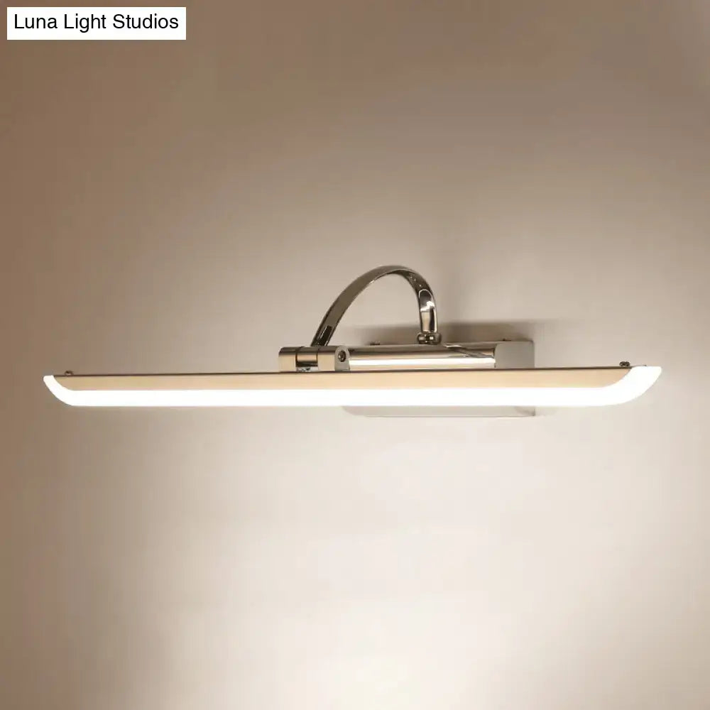 Modern chrome stainless steel bathroom led vanity light