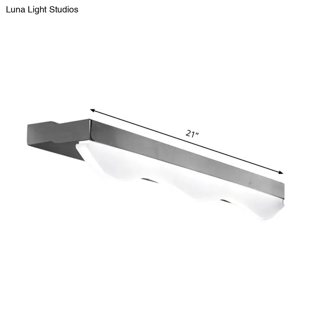 Modern chrome stainless steel led vanity light bathroom wall sconce