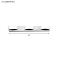 Modern chrome three light vanity mirror light bathroom warm color