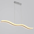 Modern chrome wave led island lighting fixture kitchen pendant light
