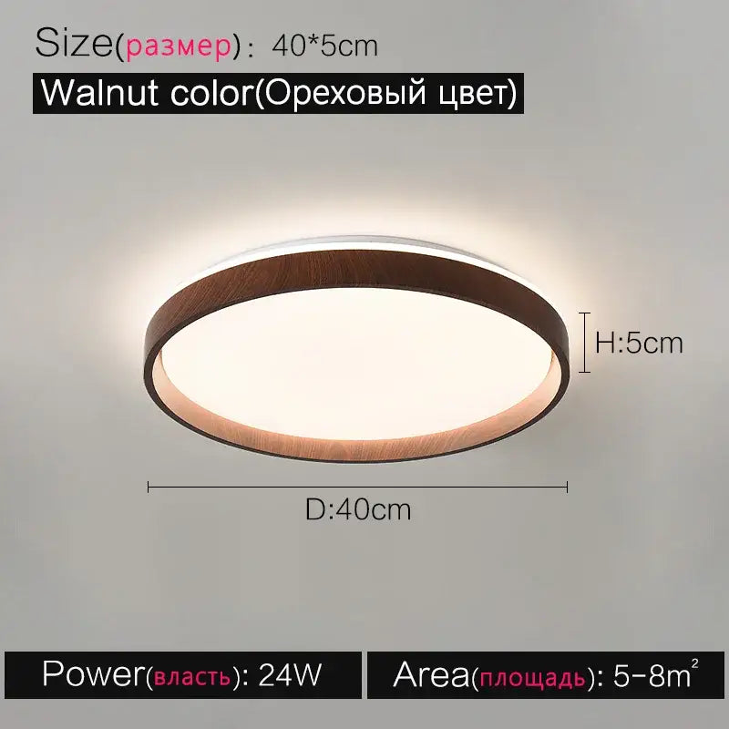 Modern circular black & white led ceiling lamp for bedroom