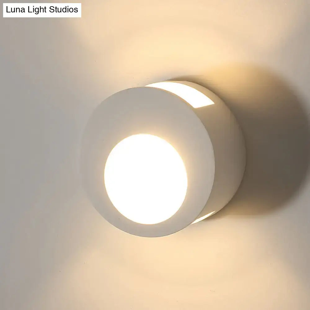 Modern circular white wall sconce lamp living room led light