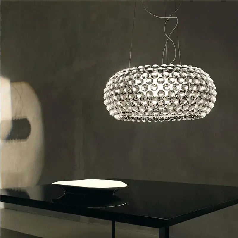 Modern clear bubble caboche led chandelier for living room